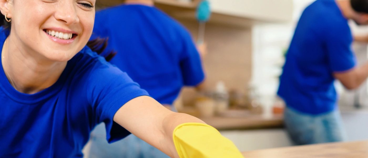 Commercial office cleaning crew professional janitorial service